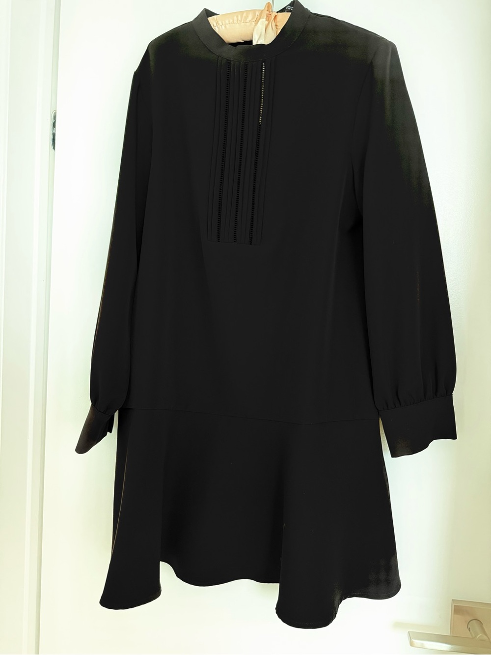 Zara Dark Brown Long Sleeve Mini Dress